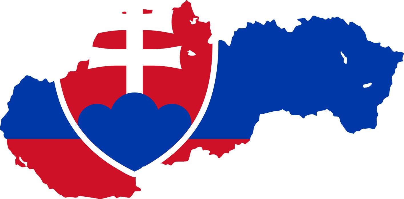 スロヴァキアの旗を地図 地図のスロバキア国旗 東欧 ヨーロッパ