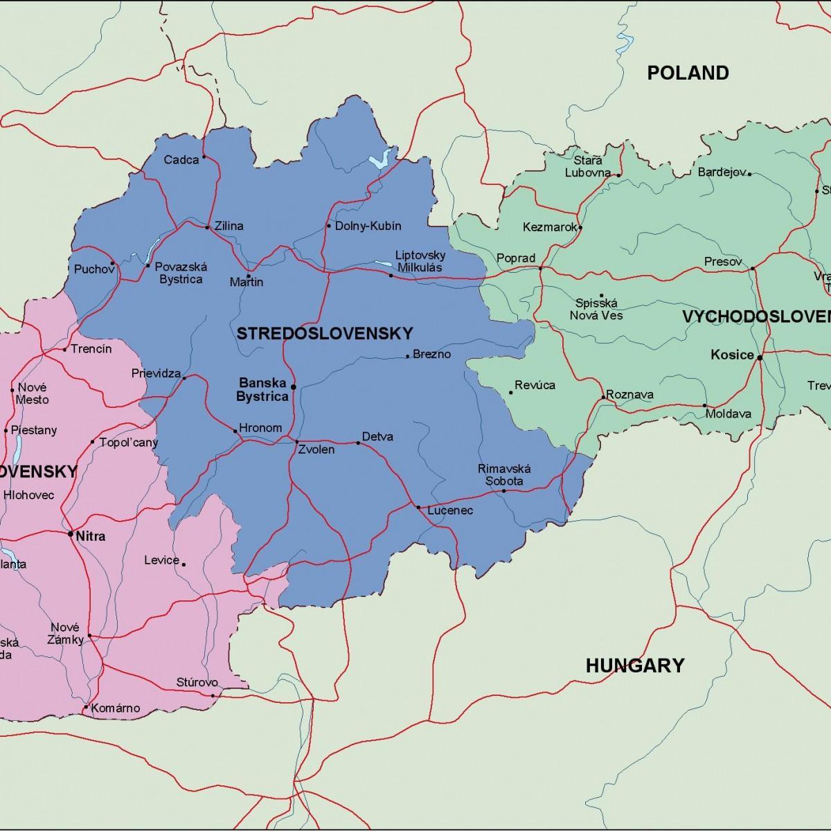 地図のスロバキアの政治