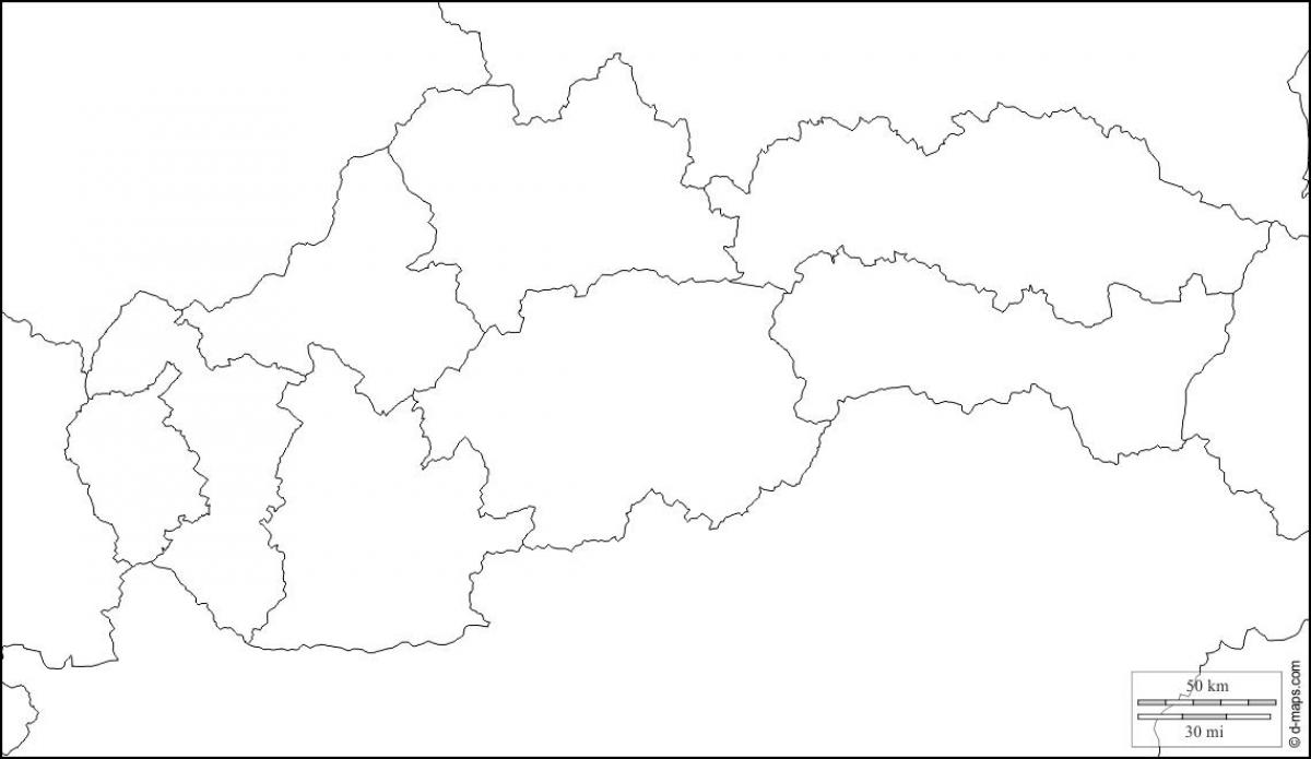 地図のスロバキア空 