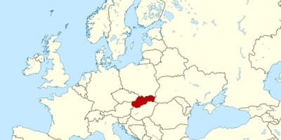地図のスロバキア欧州の地図
