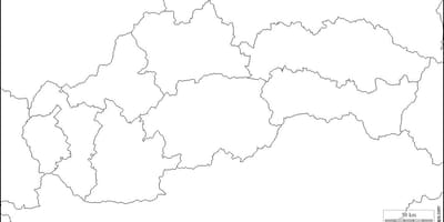 地図のスロバキア空 