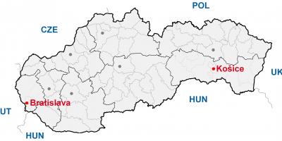 地図kosiceスロバキア