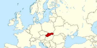 地図のスロバキア欧州の地図