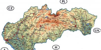 詳しい地図のスロバキア